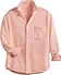 Button shirt leisure long sleeve pink